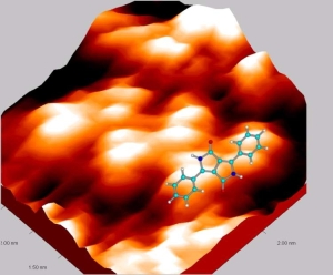  3d image of DPP molecule on surface